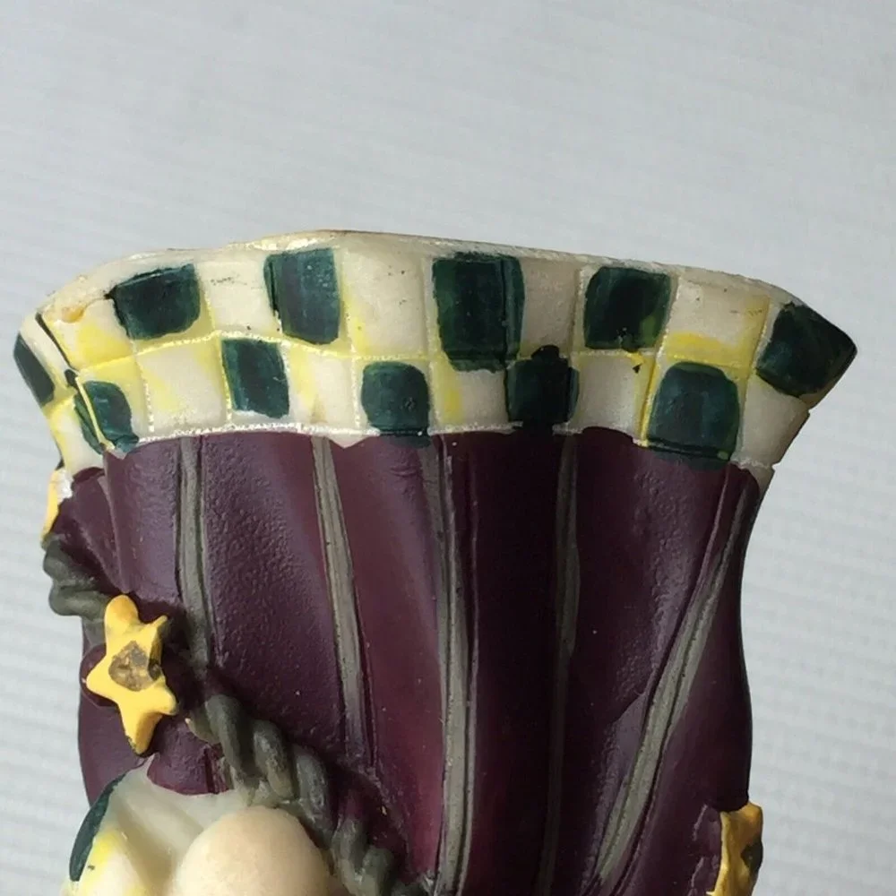 Holiday Treasures Angel with Wings Small Resin Ornament Purple Christmas Decor